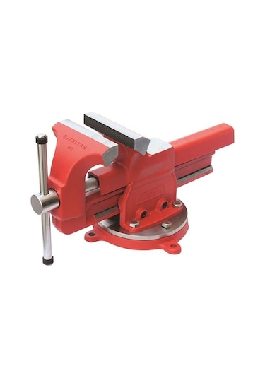 İzeltaş Dövme Çelik Mengene Döner Tabla Dahil 125 MM