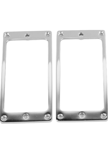 Hfambition Gitar Humbucker Pikap Kafası - Çinko Alyüminyum, Ses Kalitesini Artırır, 2 Adet, Gümüş Renk, 4x4mm Düz Çerçeve