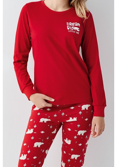 Rolypoly Kadın Kırmızı Pijama Takımı Rp3717-s-v1 Kırmızı