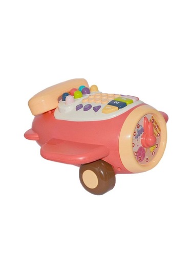 Müzikal Eğitim Uçağı Masa Telefonu - Pembe