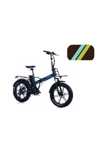 Corelli Broster Techla Fat Bıke Elektrikli Katlanır Bisiklet 42cm Hd 20 Jant 7 Vites Metalik Kahvere Çok Renkli