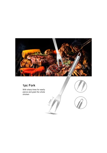 Suntek 20 Adet Barbekü Izgara Alet Seti Paslanmaz Çelik