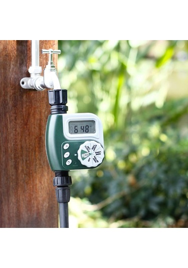Geeksen Bahçe Sulama Zamanlayıcısı - Akıllı Su Tasarrufu Sağlayan, Avrupa Standartlarına Uygun, Dayanıklı Abs Malzeme