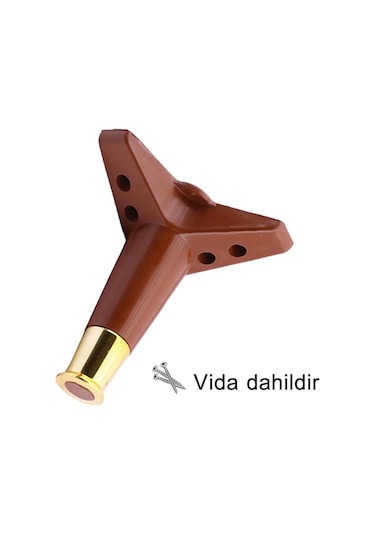 4 Adet Golden Ayak 15 Cm Kahve Altın Gold Mobilya Kanepe Sehpa Ünite Koltuk Ayağı Baza Ayak Ayakları
