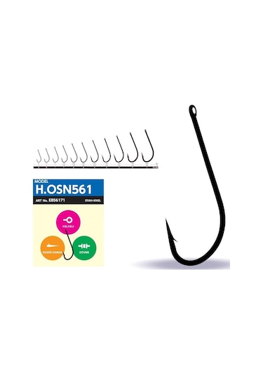 Hayabusa Hosn 561 Black Nickel 5 Lü Pk No: 5/0 Olta İğnesi
