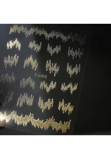 6 Adet/takım Parlak Yansıtıcı Tırnak Etiket Altın Gümüş Aurora Dalga Hatları 3d Kendinden Yapışkanlı Nail Art Çıkartması Tasarım Manikür Aracı Neo Krom