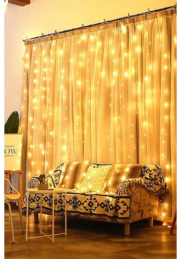 Technosmart 3x2 Metre Perde Led Animasyonlu 12 Saçaklı 240 Ledli