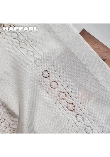 1 Adet Napearl Beyaz Tül İçi Boş Oyma Tasarım Pencere Teli Perdesi Zarif Sırf Oturma Odası Perdesi Ev Dekor İçin