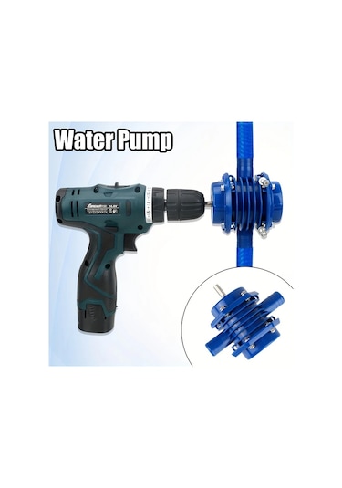 Xuweiwei Blue Manuel Kendinden Emişli Elektrikli Matkap Su Pompası Ev Bahçe Santrifüj Pompa