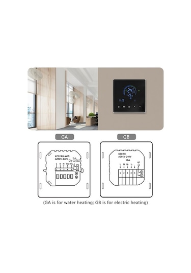 Pazly Akıllı Su Isıtıcı Termostatı - Lcd Dokunmatik Ekran, 5-60 C Ayarlanabilir