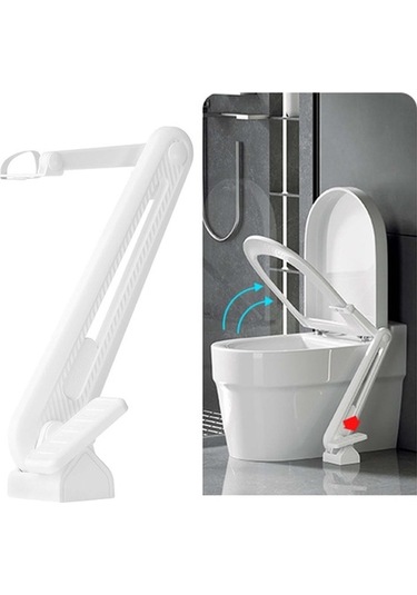 Trendooze Klozet Kaldırıcı Pedalı Evrensel Fotoselli Beyaz Banyo Kullanımı İçin Beyaz