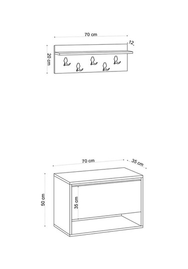 Decormet Press Ayakkabılık Dec0018 Çok Renkli
