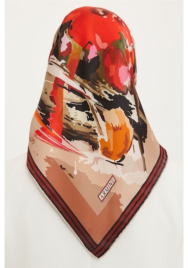 Dj Saf İpek Eşarp 8713d S Nostalji Sura - 8713-02 Renkli