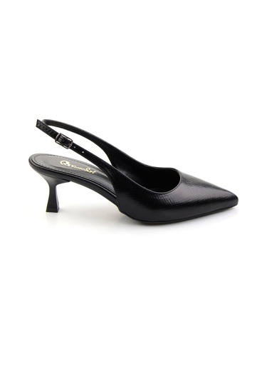 Siyah Kadın Klasik Topuklu Ayakkabı K01209076207 Siyah