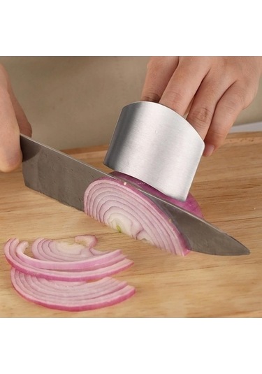 Ulzyvf Yiyecek Kesme Parmak Koruyucu, 2024 Paslanmaz Çelik Bıçak Koruyucu, Ayarlanabilir, Yaralanmayı Önler Diğer Diğer