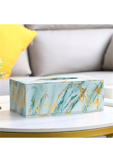 Mermer Desen-pu Deri Doku Kutusu Dikdörtgen Peçete Tutucu Pompalama Kağıt Vaka Dağıtıcı Ev Ofis Araba Dekorasyon Için