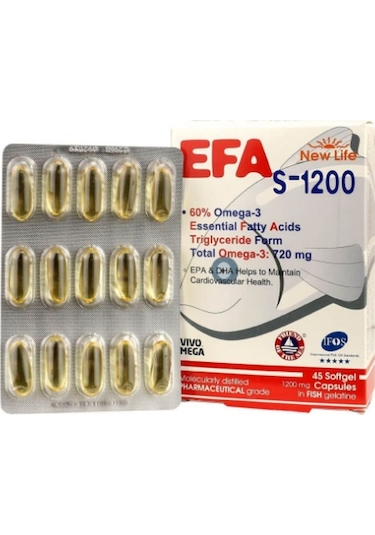 New Life Efa S-1200 Omega 3 45 Kapsül Balık Yağı