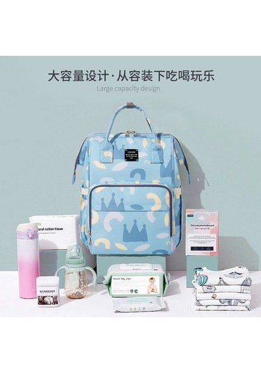 Dancemonkey Yeni Büyük Kapasiteli Anne Çantası - Su Geçirmez Beyaz Beyaz