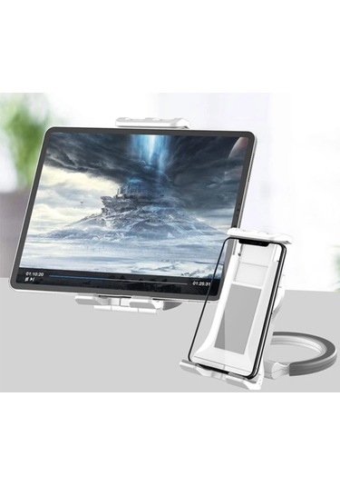 Ally Pb-47B Askılı Katlanabilen Çok Işlevli Tablet -Telefon Stan-Beyaz