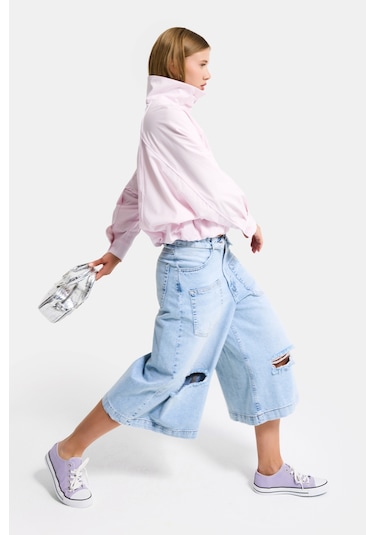 Itsbasic Kadın Pembe Renk W5 Oversize Özel Organik Kumaş Tasarım Gömlek Ceket