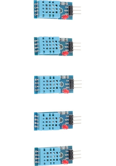 Dianziye 5 Adet Dht11 Sıcaklık Nem Sensörü Modülü - Dijital Çıkış, Kalibrasyonlu, Hızlı Tepki, Basit Kablolama, Pcb-abs Malzeme