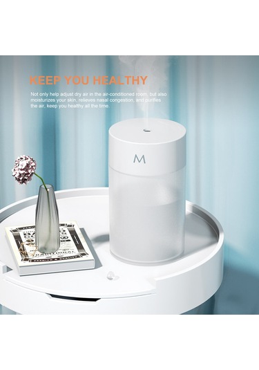 Ruicoo Beyaz Usb Nanover喷雾加湿器 2 Modlu 4-8 Saat Oturma Odası/ofis İçin, Otomatik Kapatma Ve 7 Renkli Led Işığı İle Nemlendirici