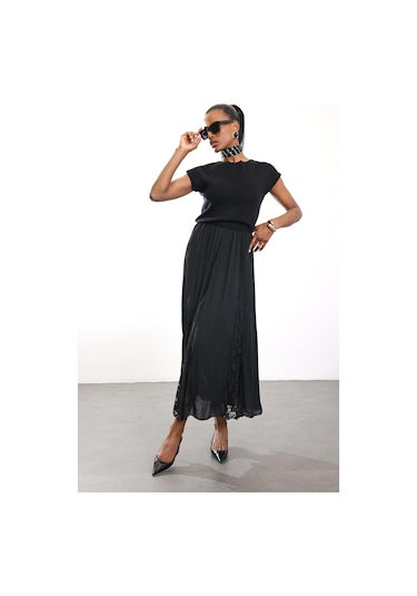 5in1Canpolat Siyah Bisiklet Yaka Kolsuz Triko 4821 Siyah