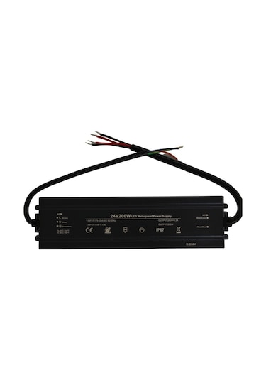 HazarLed 24 Volt 8,3 Amper Ip67 Su Geçirmez Dış Cephe Led Adaptör 200 Watt