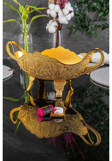 Desenli Ayaklı Gondol Altın