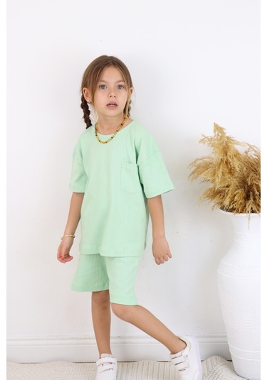 Raporlu İnterlok İkili Takım Fıstık Yeşili