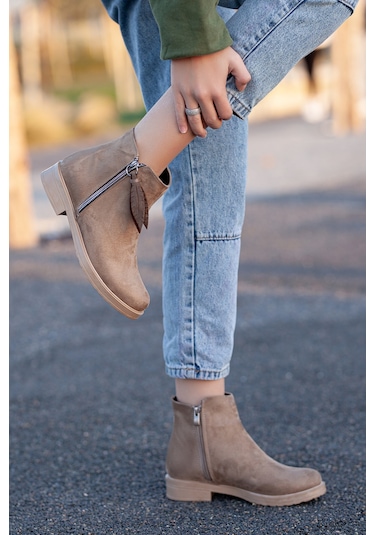 D2005 Günlük Kadın Bot Vizon-Süet