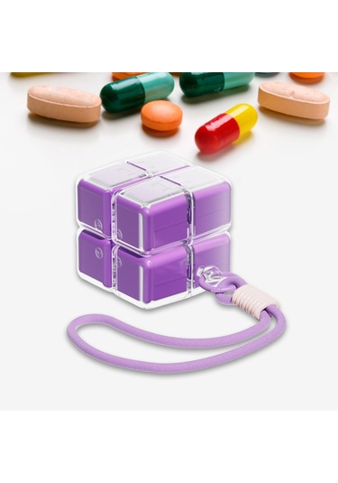 Suntek Seyahat Için Çok Yönlü İlaç Kutusu, Çanta Ve Sırt Mor