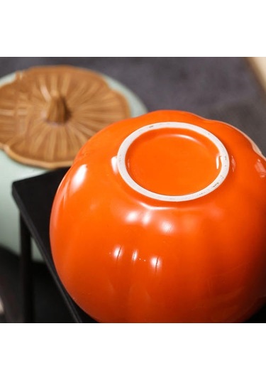 Mini Kabak Şekli Çay Can Depolama Konteyner Mühürlü Teneke Kutu Kahve Şeker Kavanoz Hediye Restoran Ev Boyutu Turuncu Depolama Şişeleri Ve Amp Kavanoz 4 Izgara