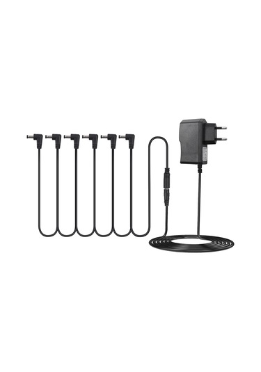 Ruicoo Gitar Efekt Çipi Gönüllü Adaptörü - 6'lı Daisy Chain Kablolu,湾头, Avrupa Standardı Ac100-240v