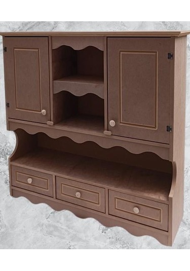 Hobi Adn 90357 Mutfak Dolap Terek Klasik Model Cnc Kesim Ahşap Mdf Ham El Yapım