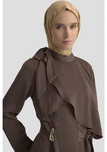Armine Elbise 25kd1912 Kahverengi Kahverengi