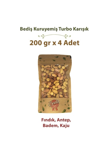 Bediş Naturel Turbo Karışık 200 Gr X 4 Adet 200 G