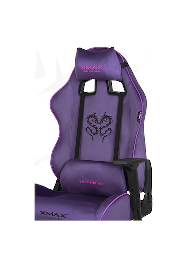 Rio Balerion Terletmez Kadife Kumaş Mor Gaming Oyuncu Koltuğu -2 Mor