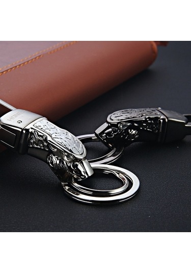 Tongxida Parlak Gümüş Metal Araba Anahtarlık, Şık Ve Dayanıklı