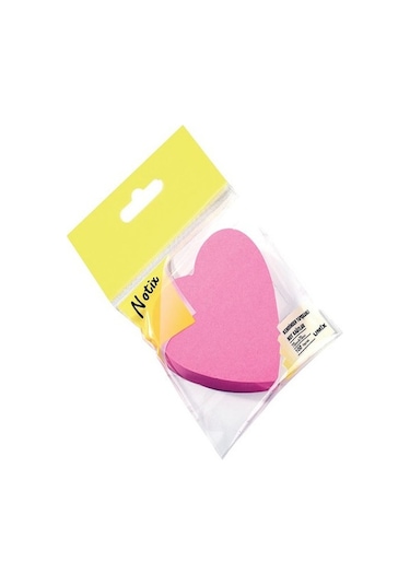 Notix Yapışkanlı Not Kağıdı Kalp Şekilli 100 Yp Fosforlu N-N-K-Fp