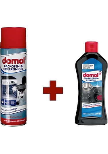 Domol Fırın & Izgara Temizleyici 500 ML + Cam & Seramik Yüzey Temizleyici 300 ML