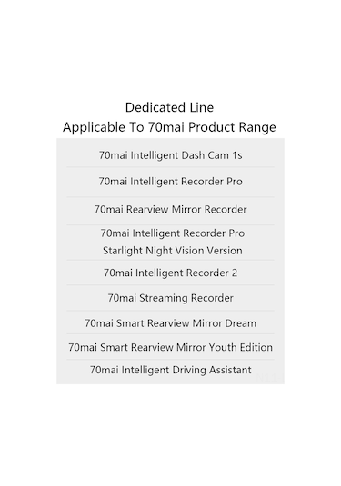 Youtek 70mai Obd Akü Koruma Kablosu - 24 Saat Park Monitörü - 5v 3a - Tüm 70mai Araç Kaydedicileri Ve Akıllı Ayna İçin Uyumlu