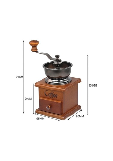 Trendooze Lmetjma Retro Kahve Değirmeni, Paslanmaz Çelik, Bej Model Bej