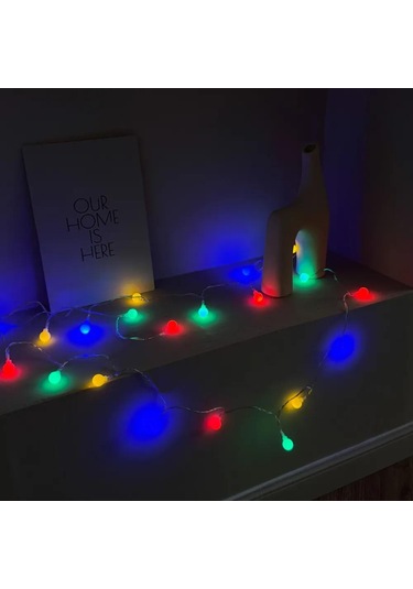 Singree 20 Led Yuvarlak Işık Tellisi, 3 Metre, 3 Aa Pil İle Çalışır, Ev Dekorasyonu Ve Bayram Için Islak Işık Renk