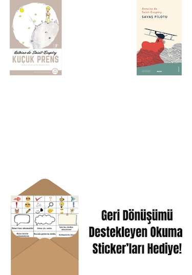 Küçük Prens + Savaş Pilotu + Okuma Sticker'ları