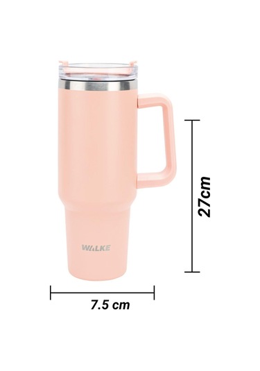 Walke Luxury Pipetli Bardak Termos 1.2 Litre Pembe