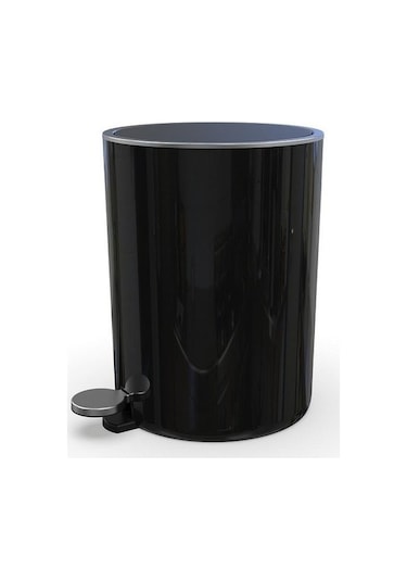 Primanova Lenox Siyah Pedallı Çöp Kovası 5 Litre M-E66-06 Siyah