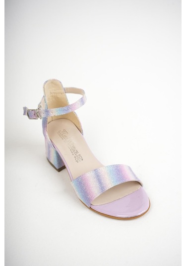 İncimoda Kız Çocuk Bilekten Bağlama Topuklu Taşlı Günlük Sandalet 001