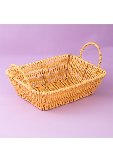Porsima 301b 3lü Düzenleyici Dikdörtgen Hasır Sepet Seti Ekmeklik