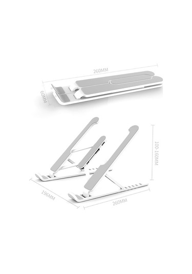 Novahub 6 Kademeli Ayarlanabilir Katlanabilir Dizüstü Bilgisayar Standı - Siyah - Ofis/ev Kullanımı İçin Optimize Edilmiş
